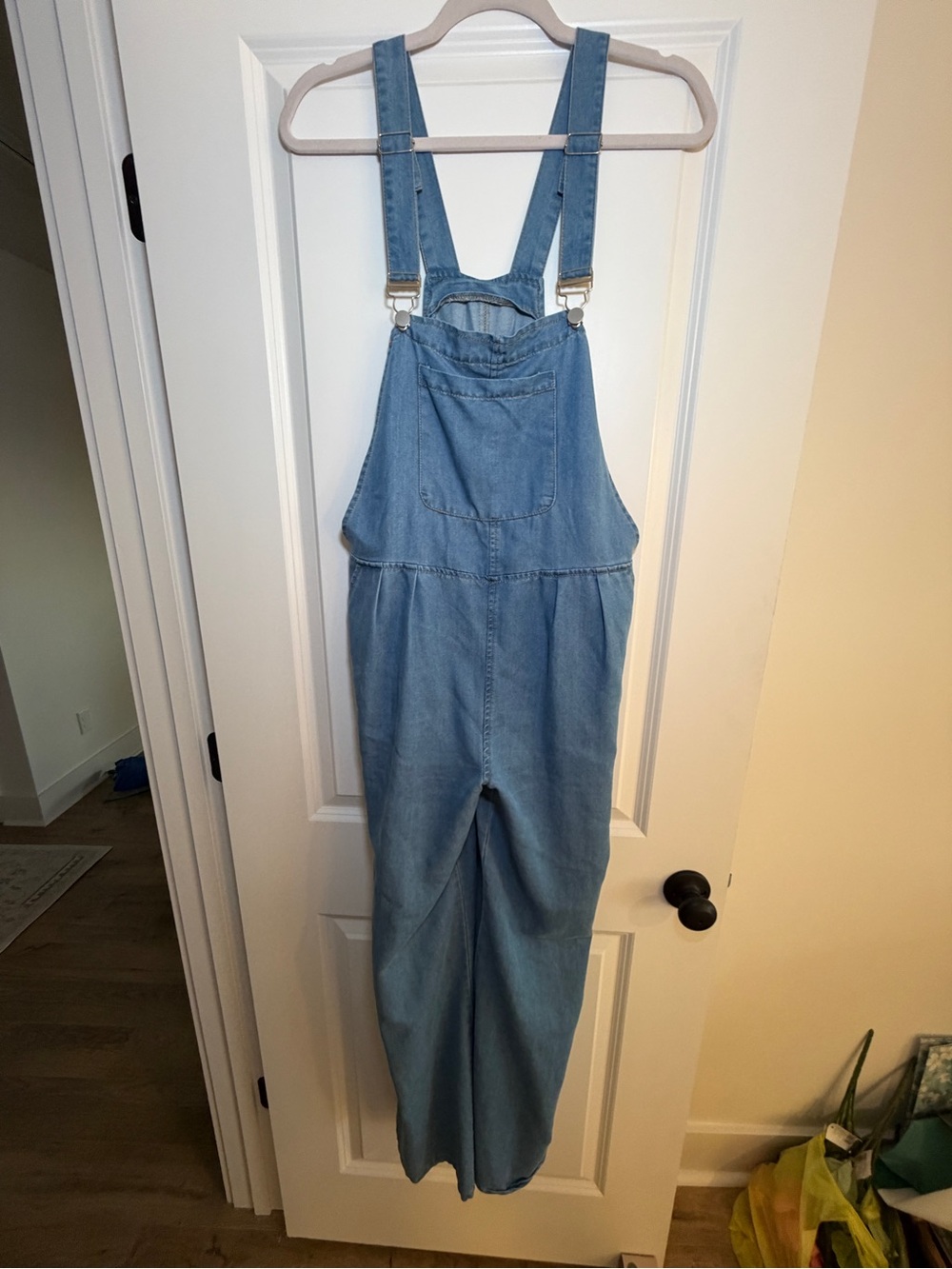 Light Wash Denim Overalls Jumpsuit for Women